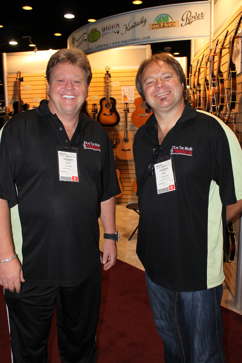 Save The Music America Founder Mark Dreyer and Marketing Director Lloyd Charles Krein NAMM show Nashville IMG