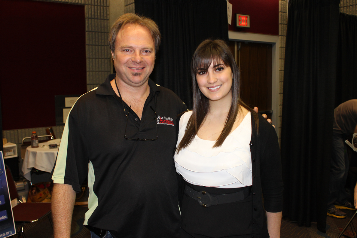 Kayla Nettles and Mark Dreyer at  Save The Music America PSA Taping CRS